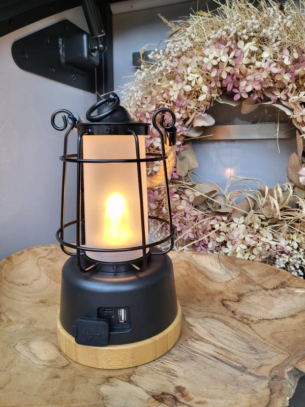 Hemp Rope Lantern – black