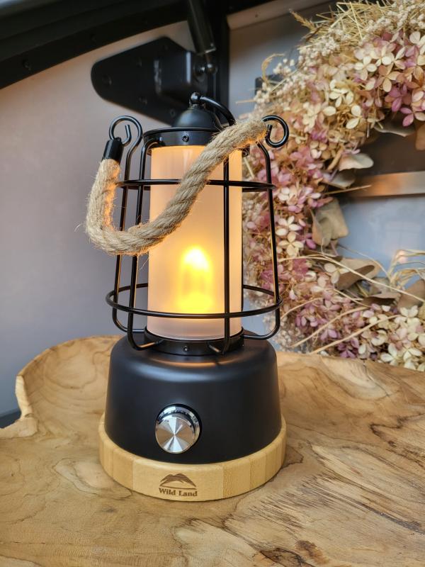 Hemp Rope Lantern – black